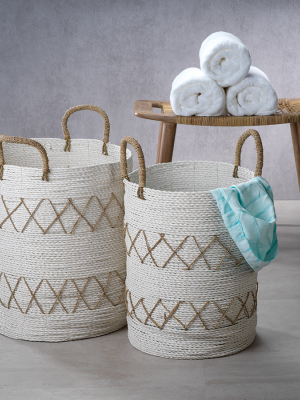 Salento Agel Baskets - Set Of 2 Assorted