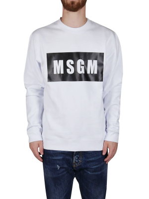 Msgm Box Logo Sweatshirt