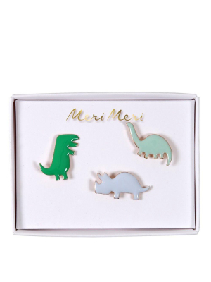 Meri Meri Dino Enamel Lapel Pins