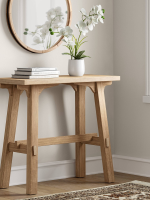 Creswell Wood Console Table Natural - Threshold™