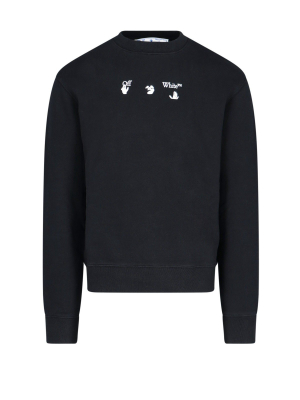 Off-white Hands Logo Print Sweater