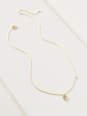Sparkling Hamsa Pendant Necklace