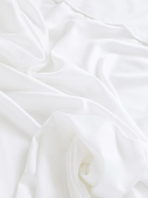 Bamboo Sateen Fitted Sheet - Cloud