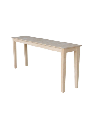 72" Shaker Console Table Washed Gray/taupe - International Concepts