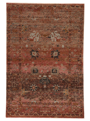 Vibe By Jaipur Living Caruso Oriental Pink/ Rust Runner Rug (2'6"x12')