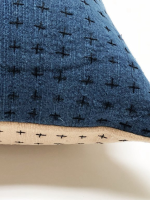 Reversible Pillow Indigo & Himalayan 28x28in