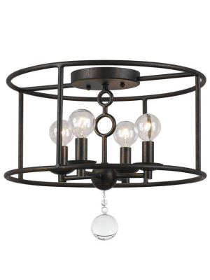 Cameron 4 Light Bronze Semi-flush