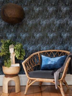 Leaf Wallpaper In Evening Silhouette From The Shibori Collection By Milton & King