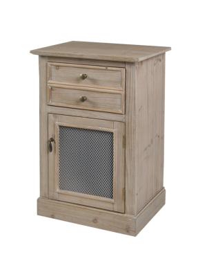 Mixed Material Cabinet White - Stylecraft