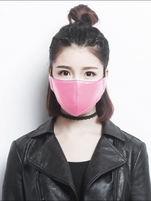 Yuzuki Vegan Leather Face Mask - Baby Pink