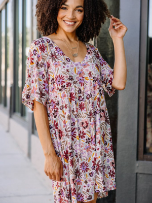 From Now On Plum Purple Floral Dress