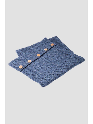 Merino Wool Throw In Denim