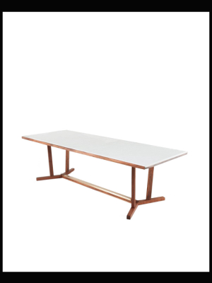 Shaker Dining Table With Marble Top