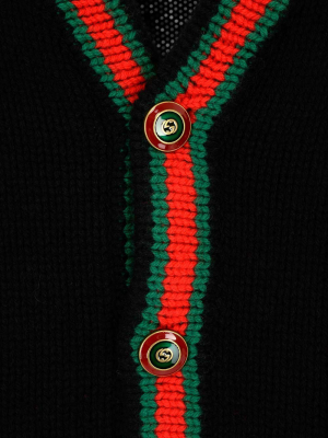 Gucci Cable Knit Oversized Cardigan