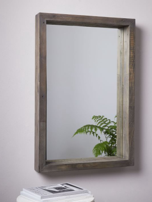 Emmerson® Modern Reclaimed Wood Wall Mirror