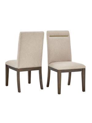 Set Of 2 Baxter Espresso Finish Dining Chairs Brown - Inspire Q