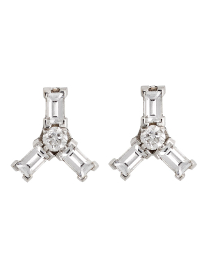 Baguette Triple Ray Studs W-d-s