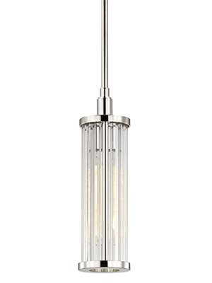 Hudson Valley Lighting Marley Pendant - Polished Nickel & Clear