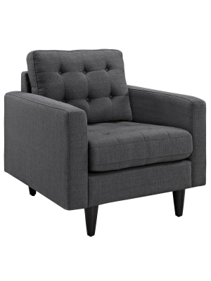 Empress Upholstered Armchair Gray - Modway