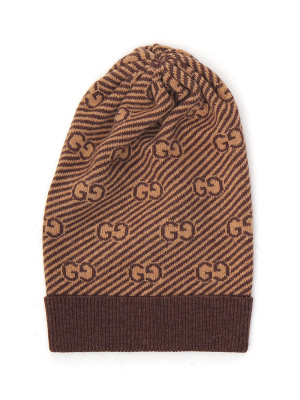 Gucci Kids Gg Intarsia Beanie