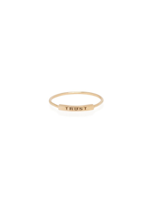 14k Gold Engraved Nameplate Ring