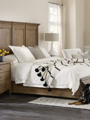 Montebello King Wood Mansion Bed - Danish White