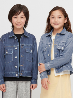 Kids Denim Jersey Jacket