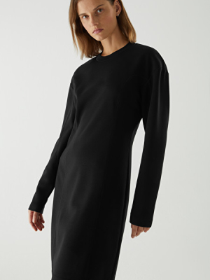 Technical Curved Panel Sweatshirt Dress