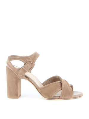 Tod's Cross-strap Block Heel Sandals