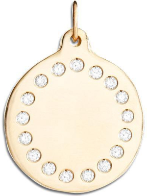 Large Eternity Disk Charm Pave Diamonds