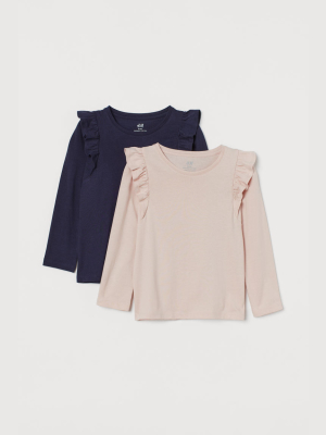 2-pack Ruffle-trimmed Tops