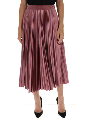 Valentino Pleated Velvet Skirt