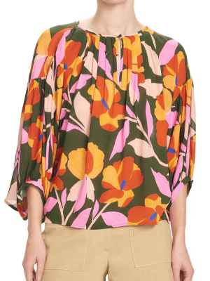 Lola Peasant Top - Floral