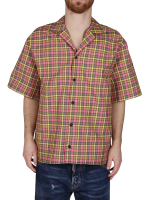 Msgm Checked Short Sleeve Shirt