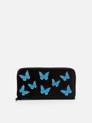 **blue Butterfly Purse By Skinnydip