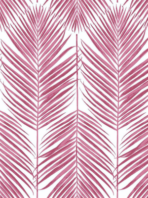 Paradise Palm Peel-and-stick Wallpaper In Cerise Pink By Nextwall