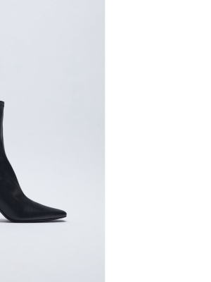 Methacrylate Heel Ankle Boots