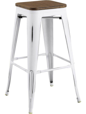 Panora Metal Bar Stool White