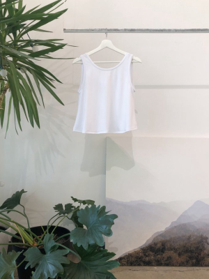 Reversible Crop Tank | Bright White