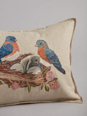 Bluebird Nest Pocket Pillow