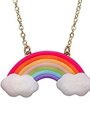 Rainbow Polymer Clay Necklace