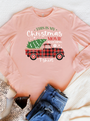 This Is My Christmas Movie Watching Tshirt Graphic Tee