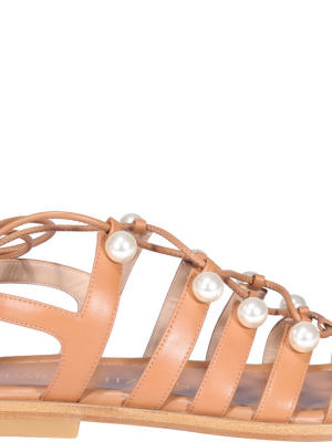 Stuart Weitzman Goldie Lace Up Sandals