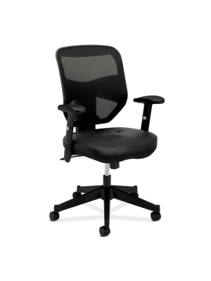 Prominent Leather Task Chair Black - Hon