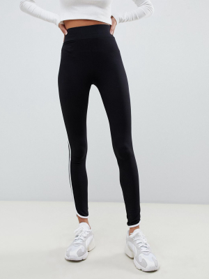 Asos Design Leggings With Contrast Binding