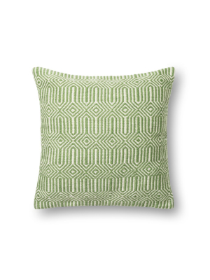 Green & Ivory Indoor/outdoor Pillow