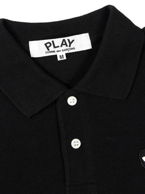 Comme Des Garcons Play Black Emblem Women's Polo Shirt - Black