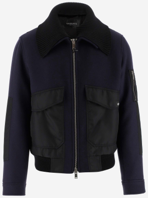 Versace Oversized Zip-up Bomber Jacket