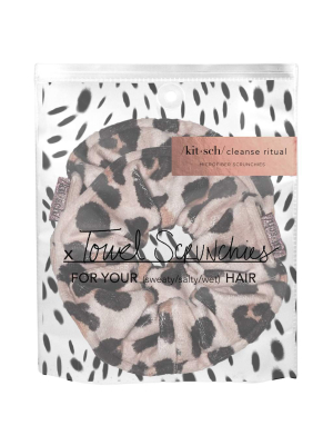 Kitsch - Leopard Microfiber Towel Scrunchies