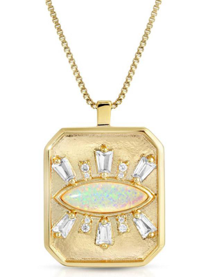 Athena Eye Pendant: Opal